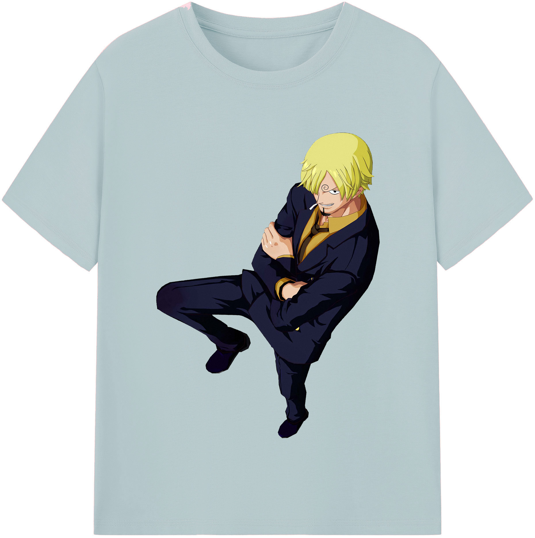 ワンピース サンジ ONE PIECE Sanji 綿100％半袖Tシャツ（フロントプリント）